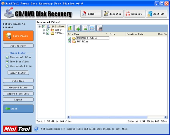 Free CD data recovery software2