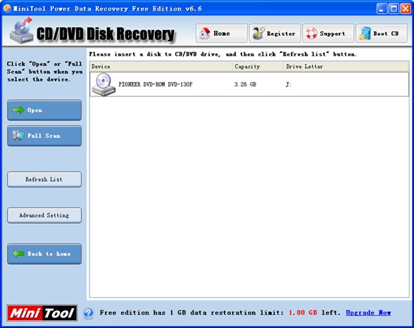 Recover data from CD fast1