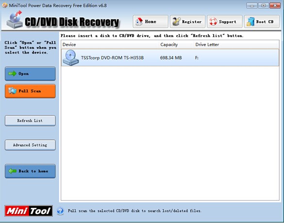 Select-the-CD-in-CD-data-recovery-freeware